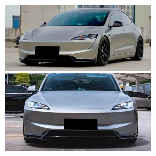 Alerón de labio de parachoques delantero tuning para Tesla Model 3 Highland 2023 2024 4