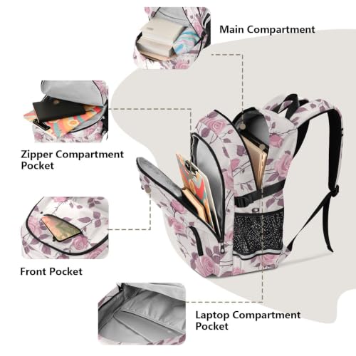 Mochila escolar para adolescentes que buscan comodidad y diseño floral 5