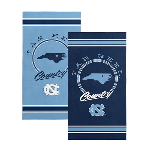 North Carolina Tar Heels NCAA Homebreak Beach Towel 2 Pack 30 x 60 Inches