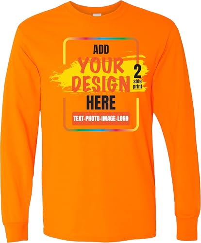 Custom T-Shirt with Your Image for Men, Women Personalized Printed Photo Long Sleeve Shirt