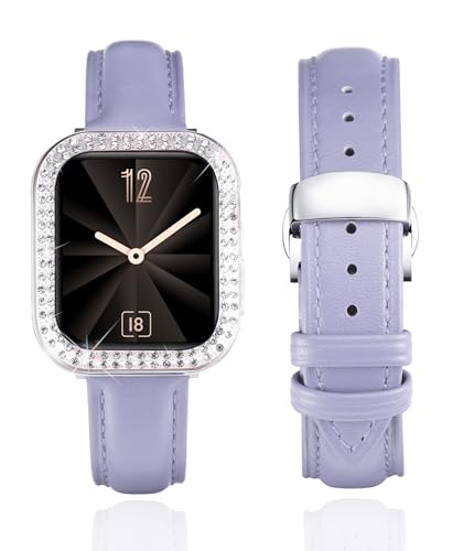 Bracelet cuir Apple Watch femme idée cadeau idéal avec écrin brillant