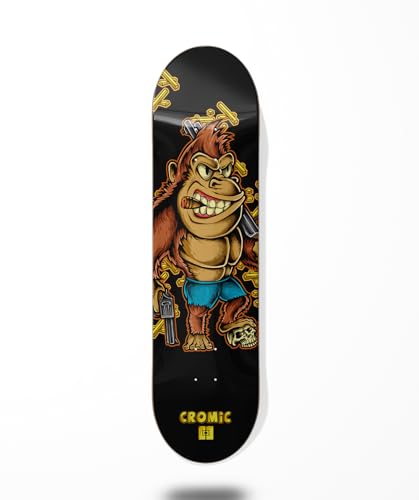 Lordofbrands Monopatín Skate Skateboard Deck Cromic Donkey Crazy Food (7.875)