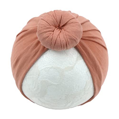 Baby Hats Newborn Baby Girls Turban Hospital Hat Infant Toddler Kid Hat Big Hair Bow Top Knot Head Wrap3
