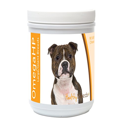 Image of Healthy Breeds Staffordshire Bull Terrier Omega HP Fatty Acid Skin and Coat Support Soft Chews 90 Count