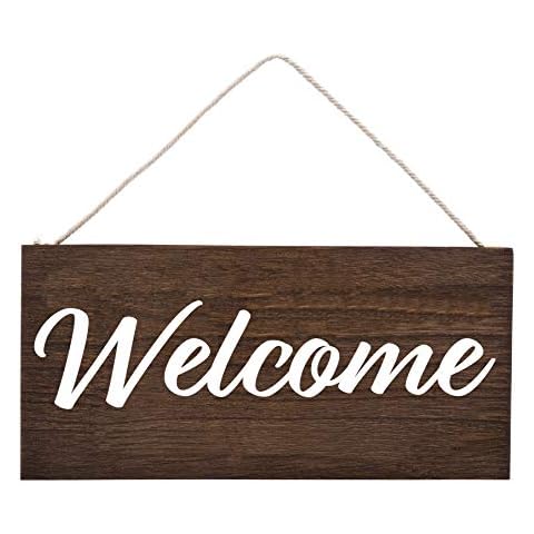 Welcome Sign for Front Door - Welcome Signs for Front Porch - Outdoor Welcome Signs for Porch - Front Porch Decor Farmhouse Decorations - Door Decorations - Porch Signs and Decor Outdoor Cover