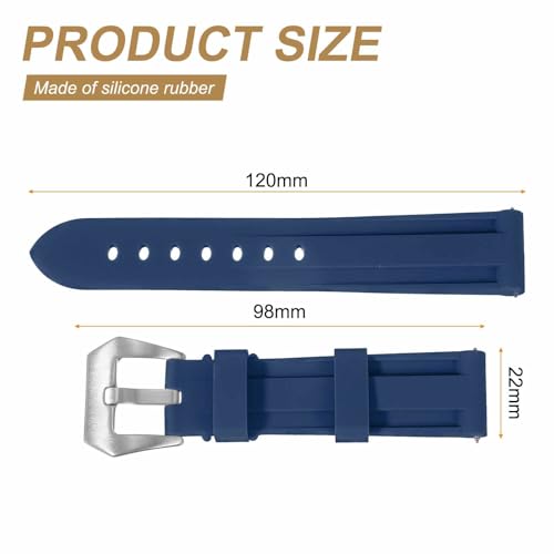 Correa de reloj de silicona suave tipo H altamente flexible con cierre de acero 2