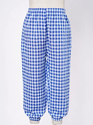 easyforever Kids Girls Boys Plaid Harem Pants Straight Leg Sweatpants Bloomers Casual Joggers Trousers Lounge Bottoms3