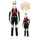 IKaewe Katsuki Cosplay Costume Katsuki Costume Outfit Fighting Suit with Wig