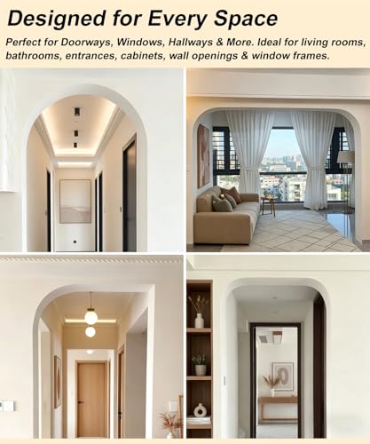 Arche préformée pour encadrements de porte et moulure murale en mousse peignable - 4
