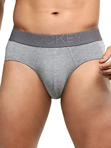 Image of Jockey LM05 Men Bamboo Cotton Elastane Stretch Breathable Mesh Brief with StayDry Treatment