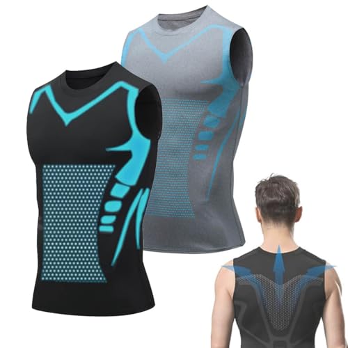 Evolv-V Boost Men Shirt, V-Boost 2025 New Version Ionic Shaping Sleeveless Compression Shirt
