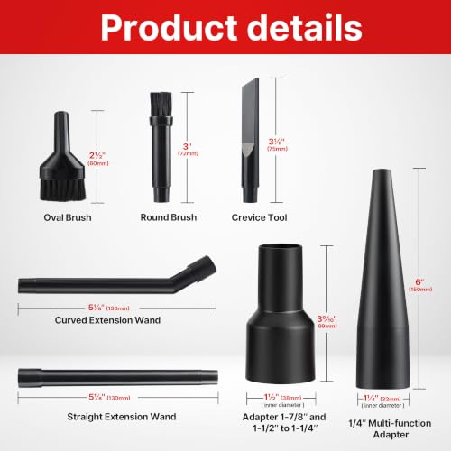 Image of Shop-Vac 8-Pack 1-1 /4 inch Micro Cleaning Nozzle Kit with Adapter