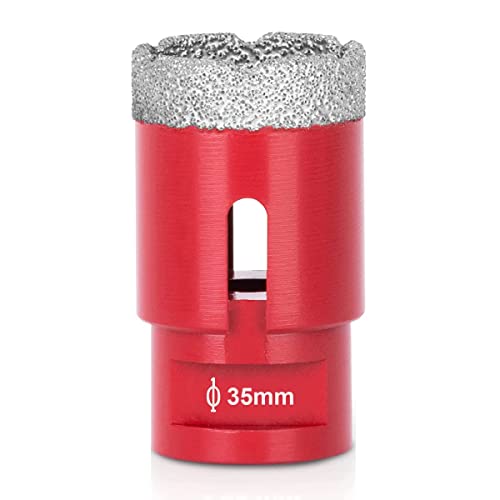Broca de corona diamantada 35 mm para cerámica y vidrio miniatura 1