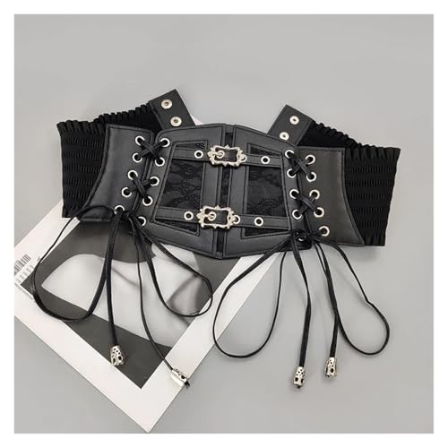 Elastic Lace Corset Belts for Women Wide Stretch Cummerbunds Female Dress Corset Belt for decoration4