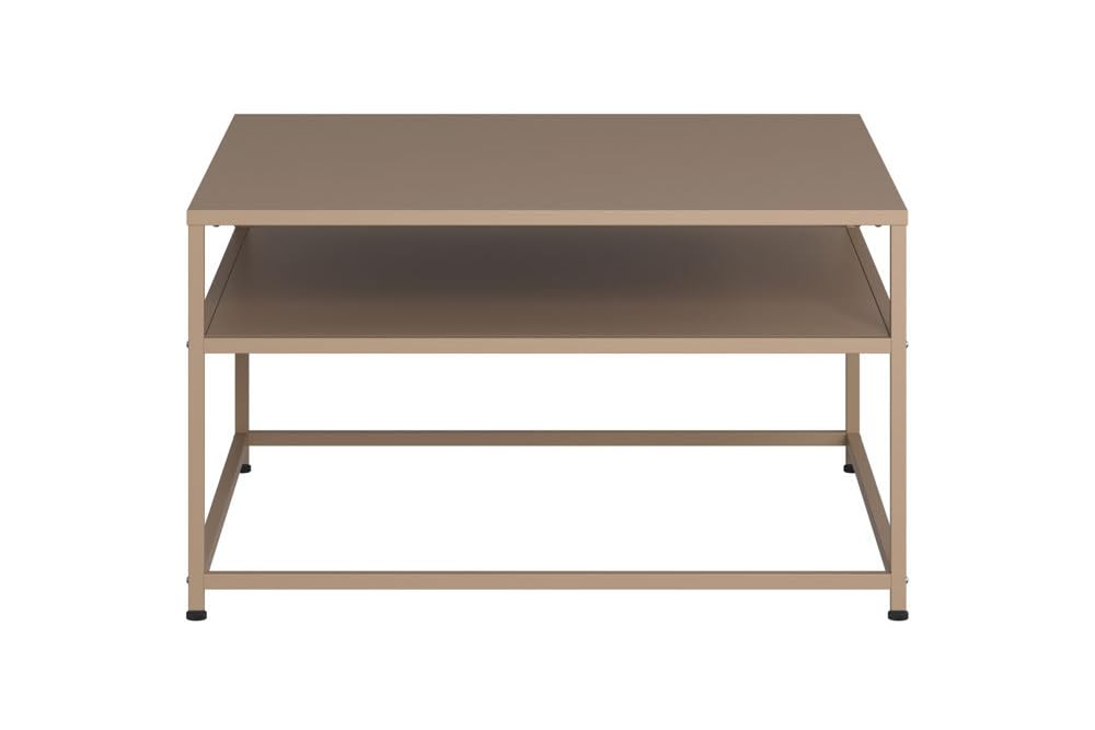 Riess Ambiente Couchtisch DURA Steel 70cm - Greige - Metall | Stauraum, als Beistelltisch nutzbar, langlebig, flexibel kombinierbar, 20 kg Belastbarkeit, Ablagefläche
