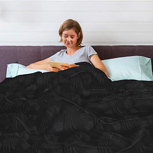 Zebra Print Throw Blankets Super Soft Fuzzy Plush Blanket For Sofa, Bed, Camping,Travel Plush Blankets For All Season 80"X60" #TOP5