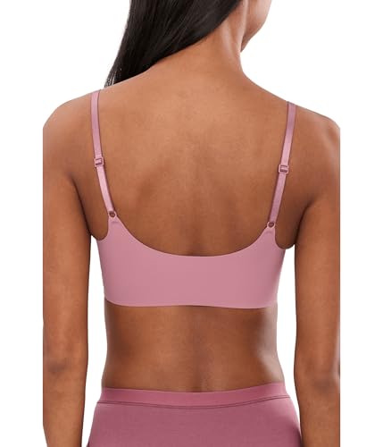 Image of Calvin Klein Women's Invisibles Comfort Seamless Adjustable Skinny Strap Bralette Bra
