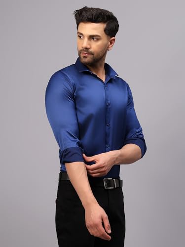 Image of CVC Mens Satin Regular Fit Formal Shirt.