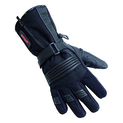MOTORX Guante de Piel para Moto de Invierno, Negro, L Cover