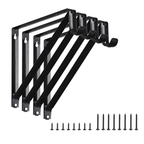 Support etagere et tringle placard noir Home Master Hardware x4 - 2