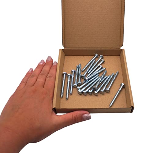 SKIR'CO (20 pcs) DIN 571 Zinc Plated Steel Hexagon Wood Screws M5 x 50 mm, Coach Screws, Hex Screw, Lag Bolts - Image 4