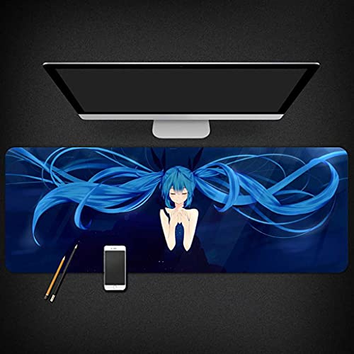 Tapis de souris manga antidérapant grand format pour setup gamer PC