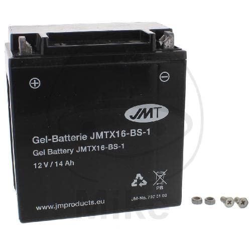Batería de gel para motocicleta JMT sin mantenimiento (MF) YTX16-BS-1