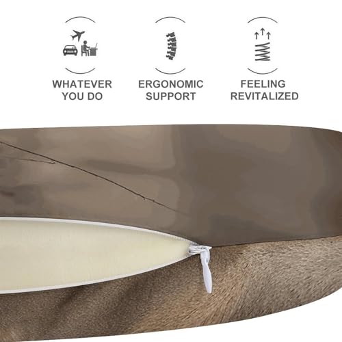 Almohada espuma viscoelástica 30 cm x 25 cm para viaje miniatura 5