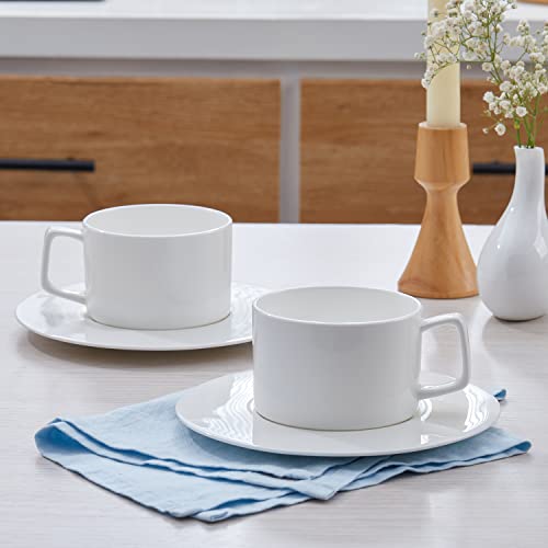 Stone Lain Sylvie 20 Pieces Bone China Dinnerware Set, White #TOP4