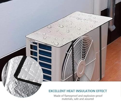 Image of AC Outdoor Unit Cover | Heat-Insulated, Weather-Resistant Protection | 40 x 80 cm AC Outdoor Unit Protector for Extend AC Lifespan & Boost Energy Efficiency (Pani Wala Outdoor)