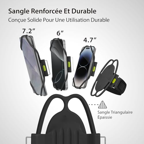 Brassards de course confortables silicone pour grand smartphone Bone Run Tie - 4