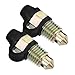 GRADENEVE 2pcs Automotive Brake Bleeder Screws with Caps Hollow Drainage for Motorcycle Brake System Compatible with Motorcycles
