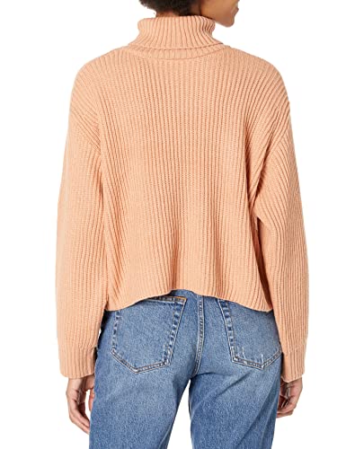 Bcbgeneration Women's Long Relaxed Sleeve Turtleneck Sweater, Tangerine, Xx-Small #TOP1