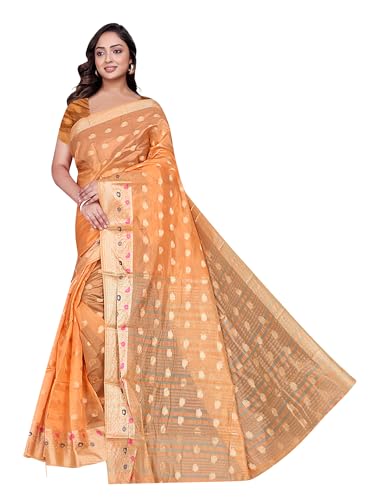 Image of Sarees for Women Wear Organza Silk Banarasi Sari Kanjivaram Pure Paithani Wedding Original Kanchipuram Pattu Sadi with Blouse Piece 2026 (KeriFlower)