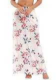 Yinggeli Women's Bohemian Print Long Maxi Skirt (K-Flower, X-Large)