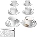 Produktbild Ritzenhoff & Breker Venezia Kaffeetasse mit Untertasse für 6 Personen I 6X Tasse 180ml & 6X Untertasse I Elegantes Porzellan-Geschirr mit Relief in Kieselstein-Optik I Coffee-Pott mit Unterteller
