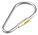 Lucky Line Anodized Oval Key Ring; 1 per Pack, Color May Vary (73701)
