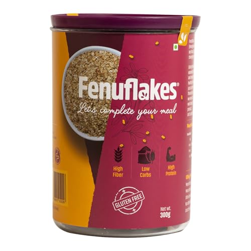 Image of Fenuflakes 300g Fiber Supplement | Bloating, Acidity & Constipation Relief | Prebiotic Fiber | Psyllium Husk & Isabgol Replacer | Helps in Managing Blood Sugar Levels | Neutral in Taste | Unflavored | Add to Any Food