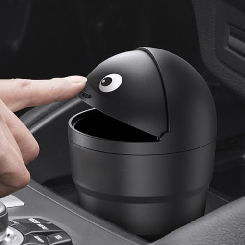 Bote de basura para coche y camión organizador multifuncional negro con tapa antidesbordante 7