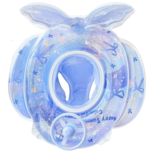 Flotteur de piscine pour bébé bleu à motif papillon idéal pour les vacances d'été