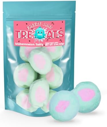 Trendy Treats - Freeze Dried Candy, Freeze Dried Watermelon Taffy, Unique Candy Gift, Fun Exotic & Weird Candy - By the Famous Tik Tok TikTok Candy Channel TrendyTreats - 2.1oz (1 Pack)
