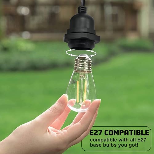 LEDSone Modern and Retro 2M Adjustable Single-Head Pendant DIY Light Black Flex Cable with E27 Socket Holder for Dining Room Living Room Kitchen Hallway Cafes Bars Offices and Restaurant - Cosy Home Interiors LEDSone Modern and Retro 2M Adjustable Single-Head Pendant DIY Light Black Flex Cable with E27 Socket Holder for Dining Room Living Room Kitchen Hallway Cafes Bars Offices and Restaurant - Image 4