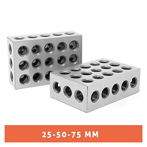 2 szt. Stal hartowana 1 3 "25 50 75 mm Bloki Precyzyjne narzędzie dla mechanika z 23 otworami(1-2-3 Inch-wrench)