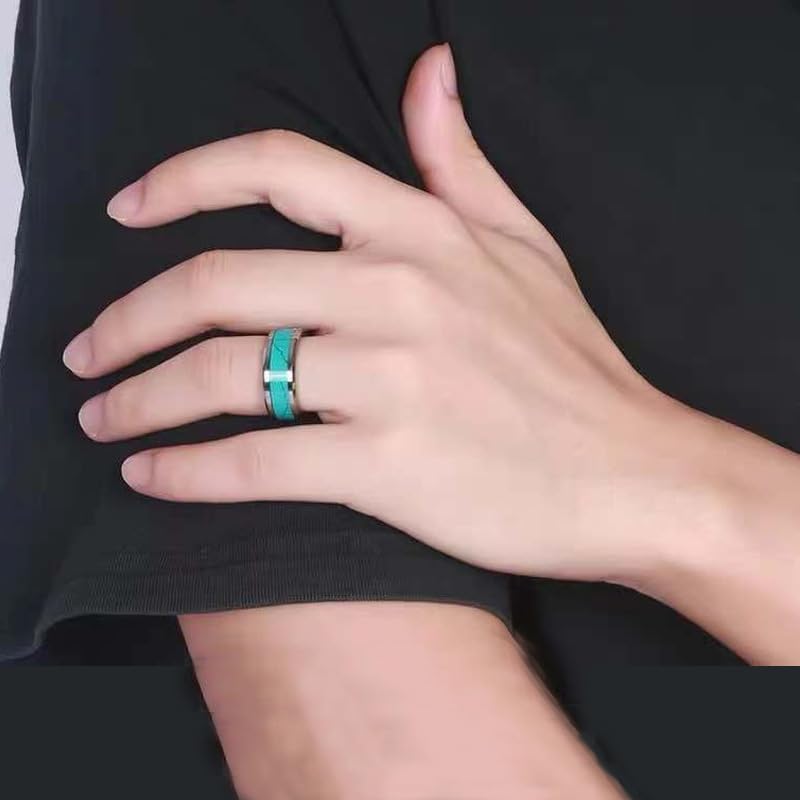 8mm Vintage Tungsten Carbide Ring Gold/Silver/Black with Wood Inlay Wedding Band Ring for Men Nature Collection2