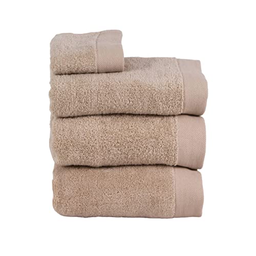 PimpamTex Toalla de Baño 400 GR, 100% Algodón Premium, Super Absorbente y Secado Rápido, Toallas para Baño y Ducha - (50x100 cm, Arena) Cover