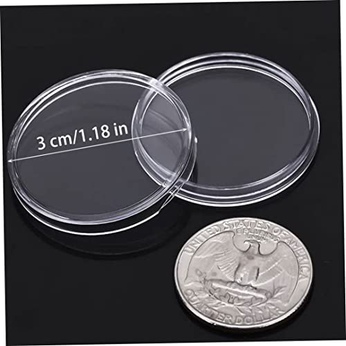 Estuche para cápsulas de monedas plástico 100 piezas 30mm miniatura 5