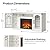HOOBRO Fireplace TV Stand with Power Outlets and LED Light, Entertainment Center with 23'' Electric Fireplace for 45/50/55/60/65 inch TVs, TV Stand with Fireplace for Living Room, Glass Doors, White