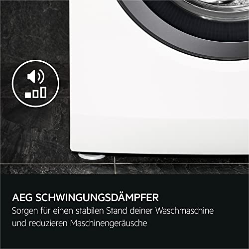AEG Schwingungsdämpfer für Waschmaschinen TÜV geprüft, Antivibrationskissen reduzieren Geräusche & Vibrationen, Verbesserung der Gerätestandhaftigkeit, 4-teiliges Set, Gummipads, COCDAMPER, Ø 4,5 cm