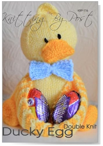 Knitting Pattern Leaflet Easter Ducky Egg Soft Toy Pattern from Knitting by Post. Pamphlet for a Stuffed Duck