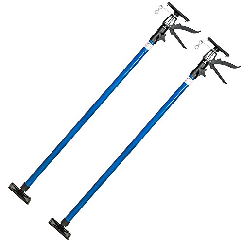 tectake 800396 - Set de Puntales 115-290 cm, Expansión Telescópico, Reforzado Soporte para Techos - disponible en varios Modelos (2x Azul | No. 401692)